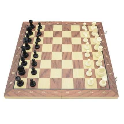 14-17 Inch Portable Travel Chess Set for Kids & Adults, Small Magnetic Wooden Chess Boards for Adults, Folding Chessboard Game for Kids
