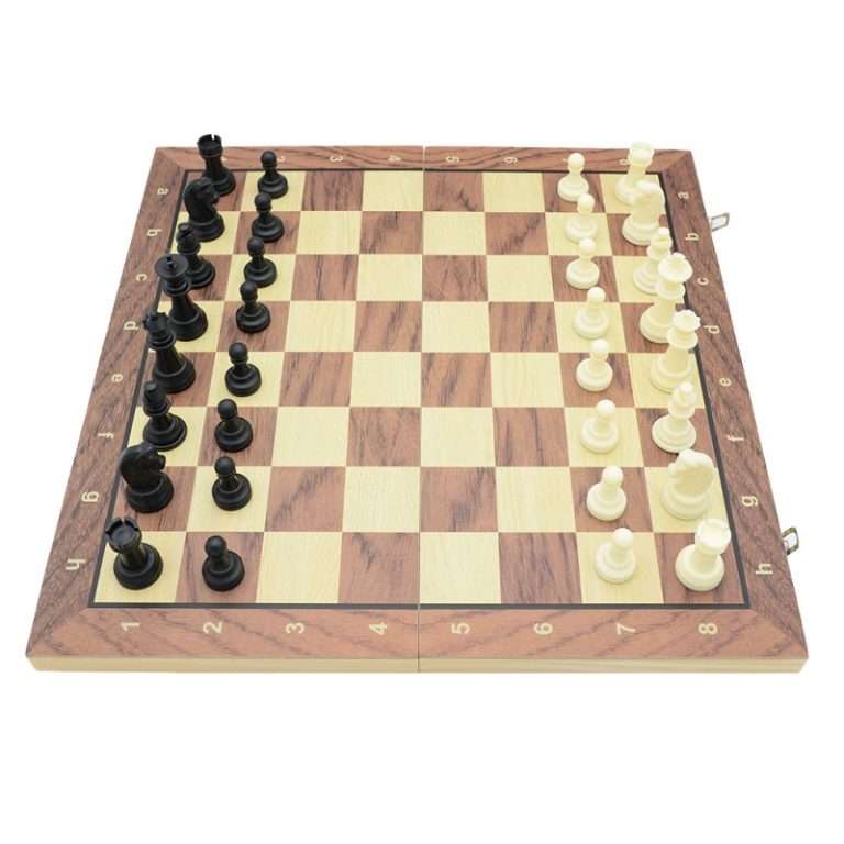 14-17 Inch Portable Travel Chess Set for Kids & Adults, Small Magnetic Wooden Chess Boards for Adults, Folding Chessboard Game for Kids