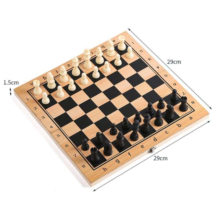 TOP BRIGHT Chess Sets, Wooden Chess Board for Kids, Teen Gifts Family Games Educational Toys for Kids and Adults