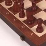 Magnetic Wooden Chess Set for Adults Kids 15'' Chess Board with Handmade Pieces, Folding Portable Travel Unique Chess Sets Game for Tournament Professional Beginner