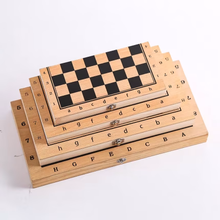 TOP BRIGHT Chess Sets, Wooden Chess Board for Kids, Teen Gifts Family Games Educational Toys for Kids and Adults